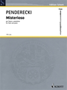 Misterioso by Penderecki Krzysztof for Flute and Piano