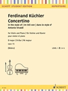 Concertino D Minor Op. 15 by Kuchler Ferdinand for Violin/Piano