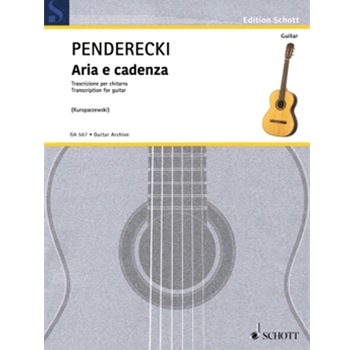 Aria E Cadenza by Penderecki Krzysztof for Guitar