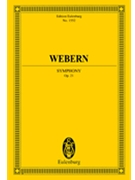 Symphony Op. 21 by Webern Anton for Study Score