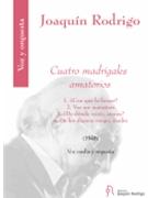 Cuatro Madrigales Amatorios - Medium Voice and Orchestra Score