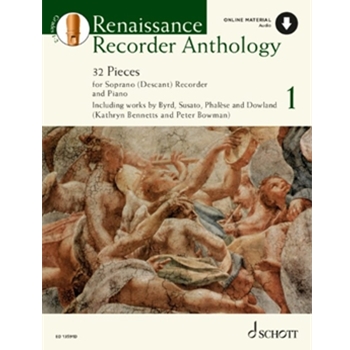 Renaissance Recorder Anthology - Volume 1 - 32 Pieces for Soprano (Descant) Recorder and Piano