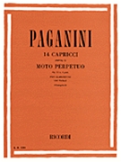14 Capriccos Op. 11 No. 6 (Moto Perpetuo) by Paganini Niccolo for Clarinet
