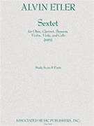 Sextet Ob/bn/vn/va/vc Parts 1959 by Etler Alvin for