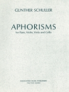 Aphorisms by Schuller Gunther for Str Quartet W