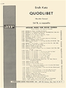 Quodlibet Unac (Double Cannon) SATB A Cappella by Katz Erich for SATB