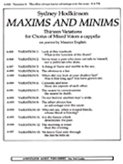 Effect Always Has-var 9 An Advantage Over The Cause (from Maxims And Minuums) by for SATB