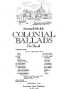 Colonial Ballads Bd Full Sc by Dello Joio Norman for Score