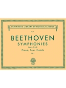 Symphonies Book 2 (#6-9) by Beethoven Ludwig van for 1 Piano 4 Hands