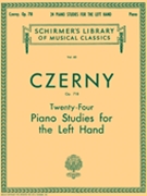 Op 718 24 Studies For The Left Hand by Czerny Carl for Piano