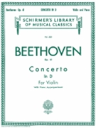 Concerto In D Major Opus 61 by Beethoven Ludwig van for Violin and Piano