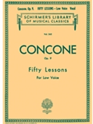 50 Lessons Opus 9 by Concone Joseph - Op 9 - for Medium Voice