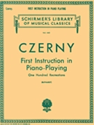 First Instructions In Piano Playing by Czerny Carl - Ruthardt A - for Piano
