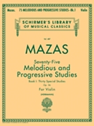 75 Melodious & Progressive Studies Opus 36 by Mazas / Herrmann for Violin Method (Book 1)