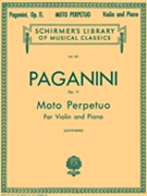 Moto Perpetuo Opus 11 # 6 by Paganini Niccolo for Violin and Piano