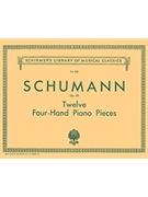 12 Four-hand Piano Pieces Opus 85 by Schumann for 1 Piano 4 Hands