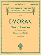 Slavic Dances Opus 72 Bk 1 & 2 by Dvorak Antonin for 1 Piano 4 Hands