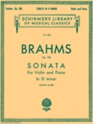 Sonata In D Minor Opus 108 by Brahms Johannes - Kneisel and Bauer - for Violin and Piano