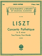 Concerto Pathetique by Liszt Franz for 2 Piano 4 Hands
