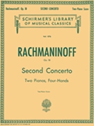 Concerto #2 Opus 18 C Minor by Rachmaninoff Sergei for 2 Piano 4 Hands