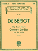 1st 30 Concert Studies Opus 123 by de Beriot Charles-Auguste - Berkley - for Violin Method