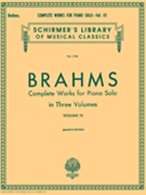 Complete Works Volume 3 by Brahms Johannes - Mandyczewski - for Piano