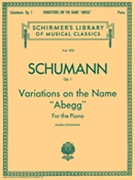 Abegg Variations Opus 1 by Schumann - Schumann Clara - for Piano