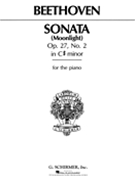 Sonata Opus 27 #2 C# Minor Moonlight by Beethoven Ludwig van for Piano