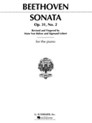 Sonata Opus 31 #2 D Minor Tempest by Beethoven Ludwig van - Von Bulow and Lebert - for Piano