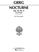 Nocturne Opus 54 #4 by Grieg Edvard for Piano