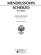 Scherzo Opus 16 #2 E Minor by Mendelssohn Felix - Oesterle - for Piano