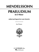 Praeludium In E Minor by Mendelssohn Felix for Piano