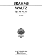 Waltz Opus 39 #15 by Brahms Johannes - Deis - for Piano