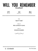 Will You Remember by Romberg Sigmund for