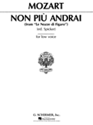 Non Piu Andrai by Mozart Wolfgang Amadeus for Lo Voc