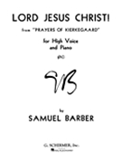 Lord Jesus Christ from Prayers of Kierkegaard by Barber Samuel for