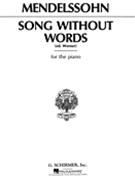 Song Without Words by Mendelssohn Felix - Werner - for Piano