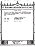 The Feast of Light by S Adler for SATB