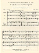 Lord Hosanna in the Highest by Glarum L S for SAB