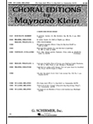 S'io Fusse Ciaul by de Lassus Orlande - M Klein - for SATB a cappella