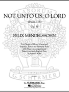 Not Unto Us O Lord by Mendelssohn Felix - S Adler - for SATB