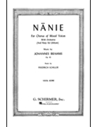 Nanie by Brahms Johannes - F Schiller - for SATB