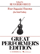 4 Paganini Encores by Paganini Niccolo for Violin