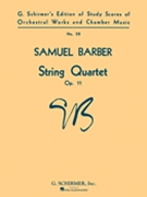 String Quartet Opus 11 by Barber Samuel for Full Score