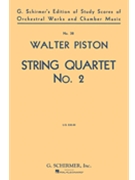 String Quartet No. 2 by Piston Walter for Score
