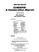 Cheers! A Celebration March by Gould Morton for Score