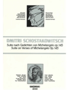 Suite on Verses of Michelangelo Buonarroti Op.145 by for
