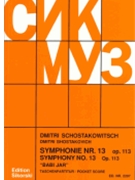 Symphony #13 Op. 113 (Babi Jar) by Shostakovich Dmitri for Mini Score