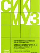 String Quartets Nos. 1-4 (Op. 49 68 76 83) by Shostakovich Dmitri for Score