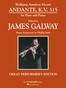 Andante In C Major Kv315 by Mozart Wolfgang Amadeus - Galway James - for Flute and Piano